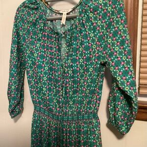 Matilda Jane Green Floral Long Sleeve Dress